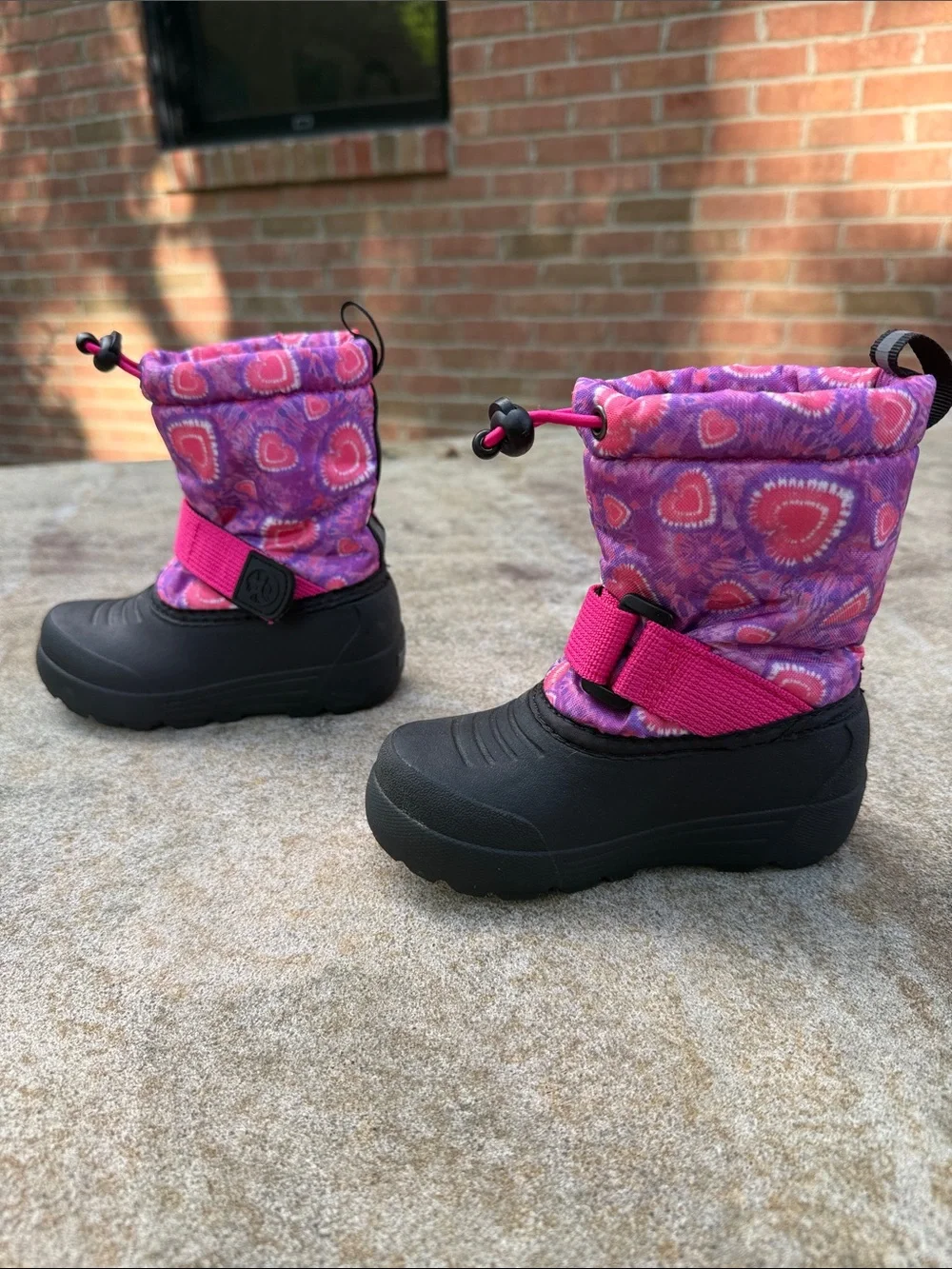 Northside- Frosty Mid Insulated Snow Boot Toddler Pink-Purple Hearts, size 6